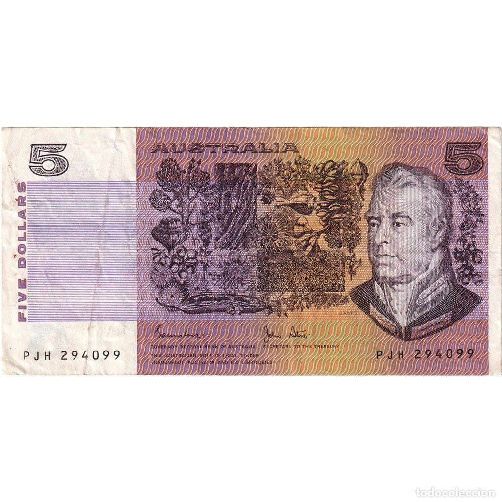 Billetes extranjeros: [#1235030] Billete, 5 Dollars, Australia, undated (1971-91), KM:44e, MBC
