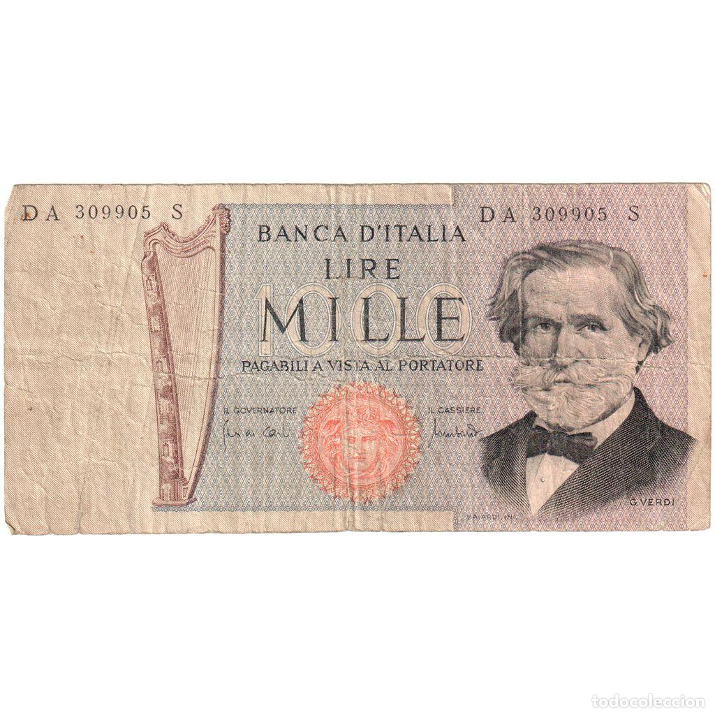 Billetes extranjeros: [#1235075] Billete, 1000 Lire, 1969, Italia, 1969-02-26, KM:101d, BC