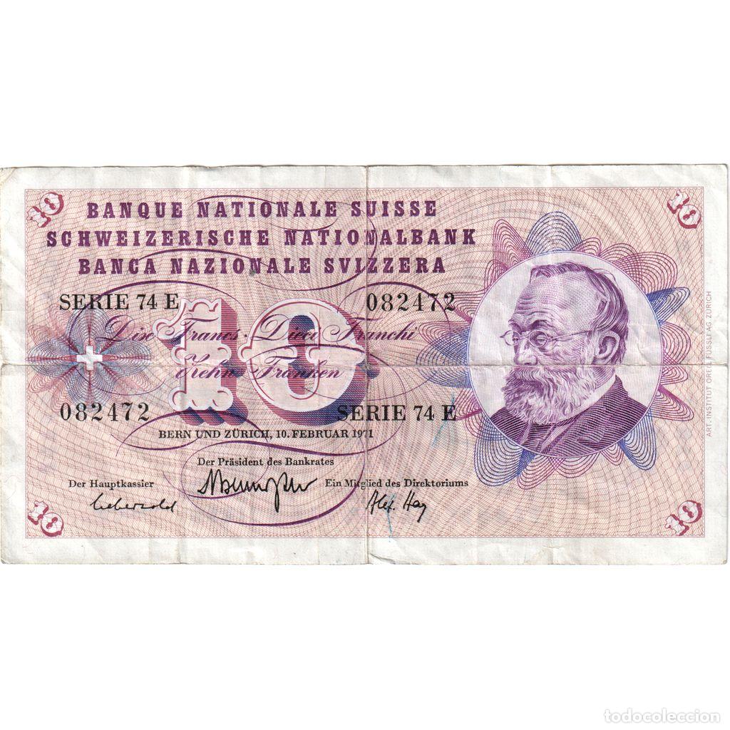 Billetes extranjeros: [#1235073] Suiza, 10 Franken, 1963-03-28, BC+