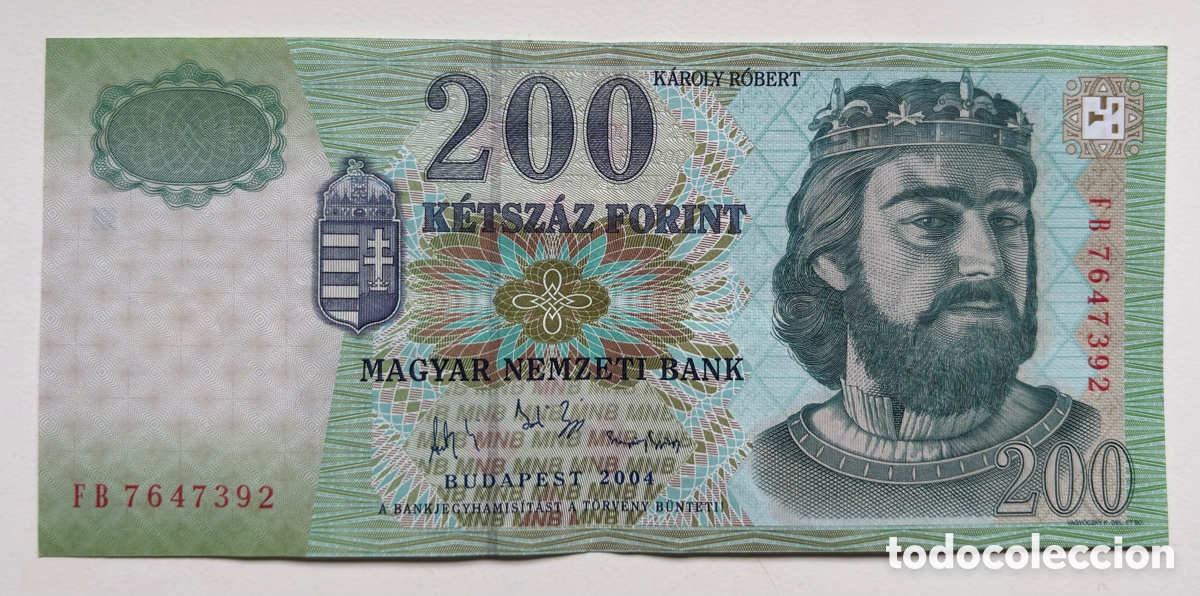 Billetes extranjeros: Billete HUNGR&Iacute;A 200 Florines 2004. Forint