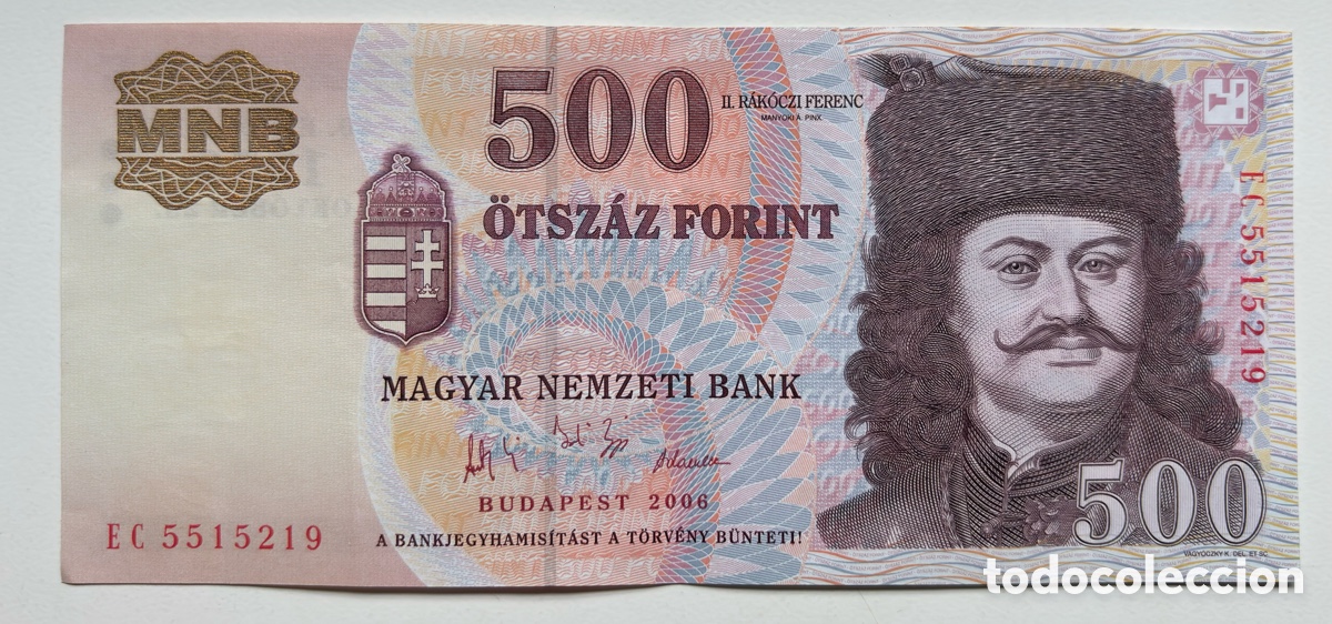Billetes extranjeros: Billete HUNGR&Iacute;A 500 Florines 2006 Conmemorativo. Forint
