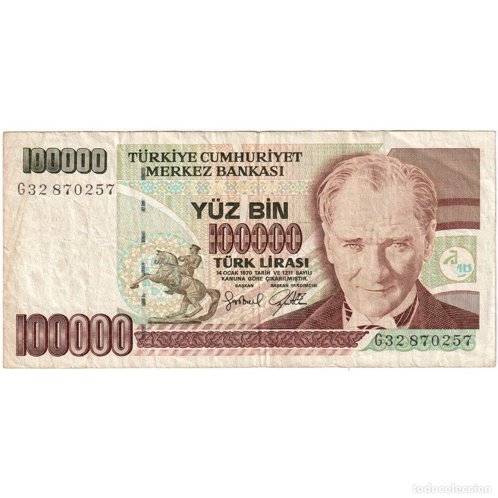 Billetes extranjeros: [#1235084] Billete, 100,000 Lira, 1970, Turqu&iacute;a, KM:206, Undated, MBC