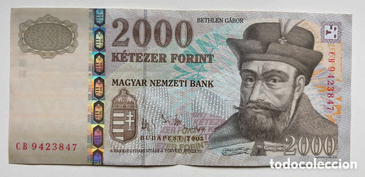 Billetes extranjeros: Billete HUNGR&Iacute;A 2000 Florines 2005 . Forint