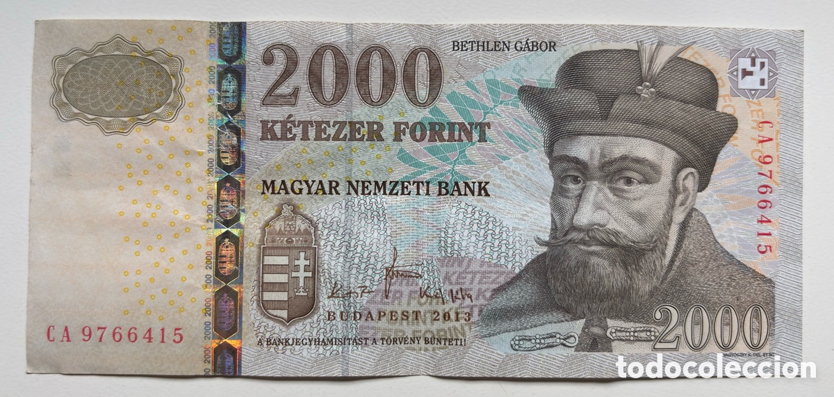 Billetes extranjeros: Billete HUNGR&Iacute;A 2000 Florines 2013. Forint