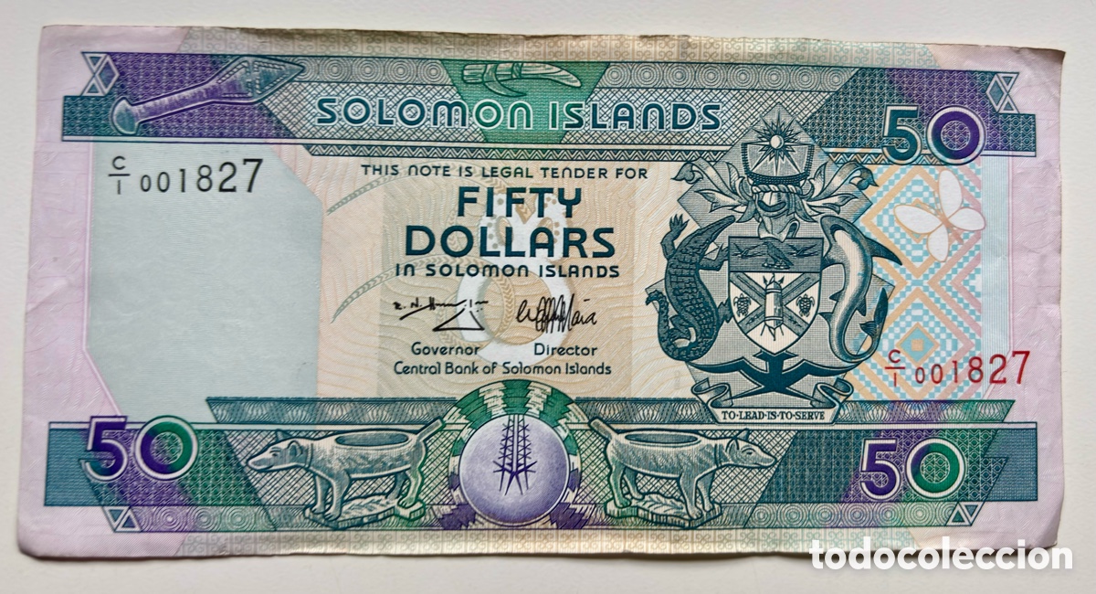 Billetes extranjeros: Billete ISLAS SALOM&Oacute;N 50 D&oacute;lares (1996) Solomon