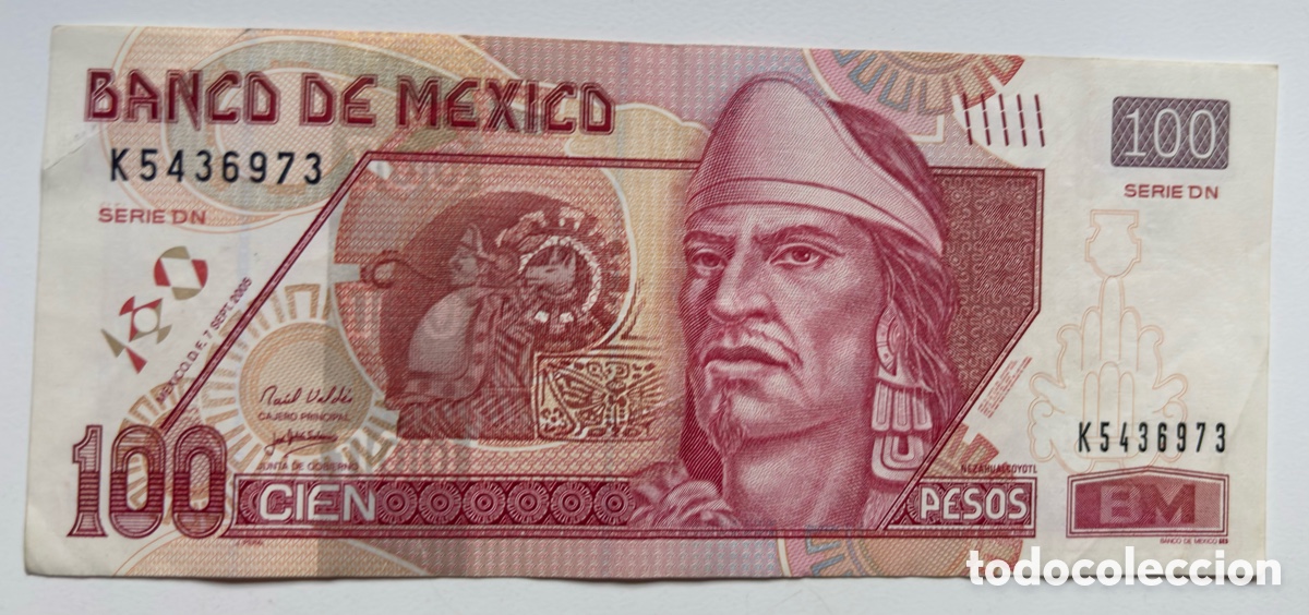 Billetes extranjeros: Billete M&Eacute;XICO 100 Pesos 2005
