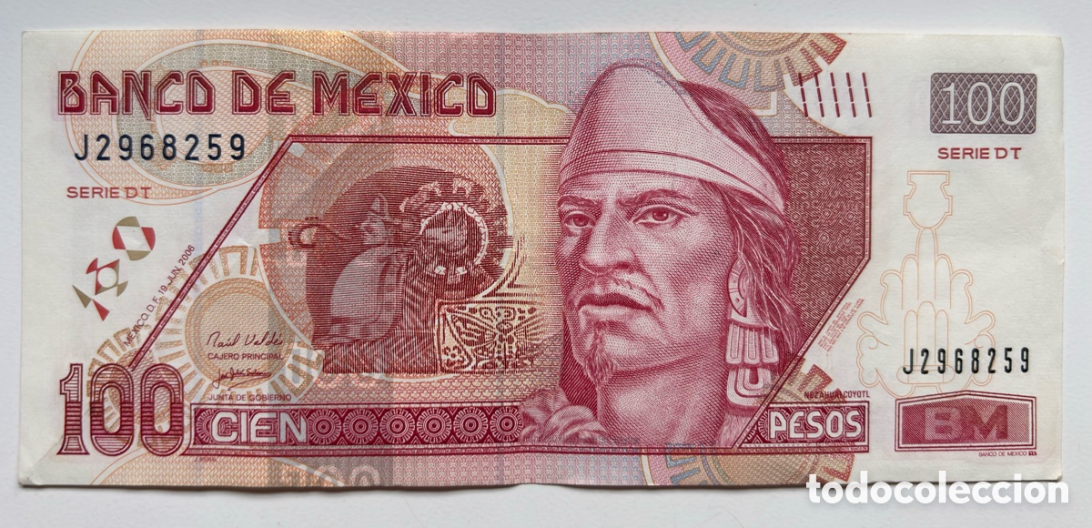 Billetes extranjeros: Billete M&Eacute;XICO 100 Pesos 2006