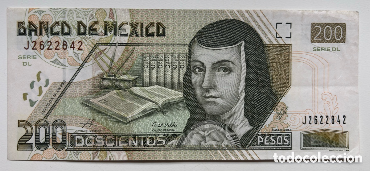 Billetes extranjeros: Billete M&Eacute;XICO 200 Pesos 2006