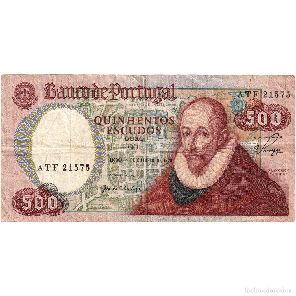 Billetes extranjeros: [#1235082] Billete, 500 Escudos, 1979, Portugal, 1979-10-04, KM:177a, MBC