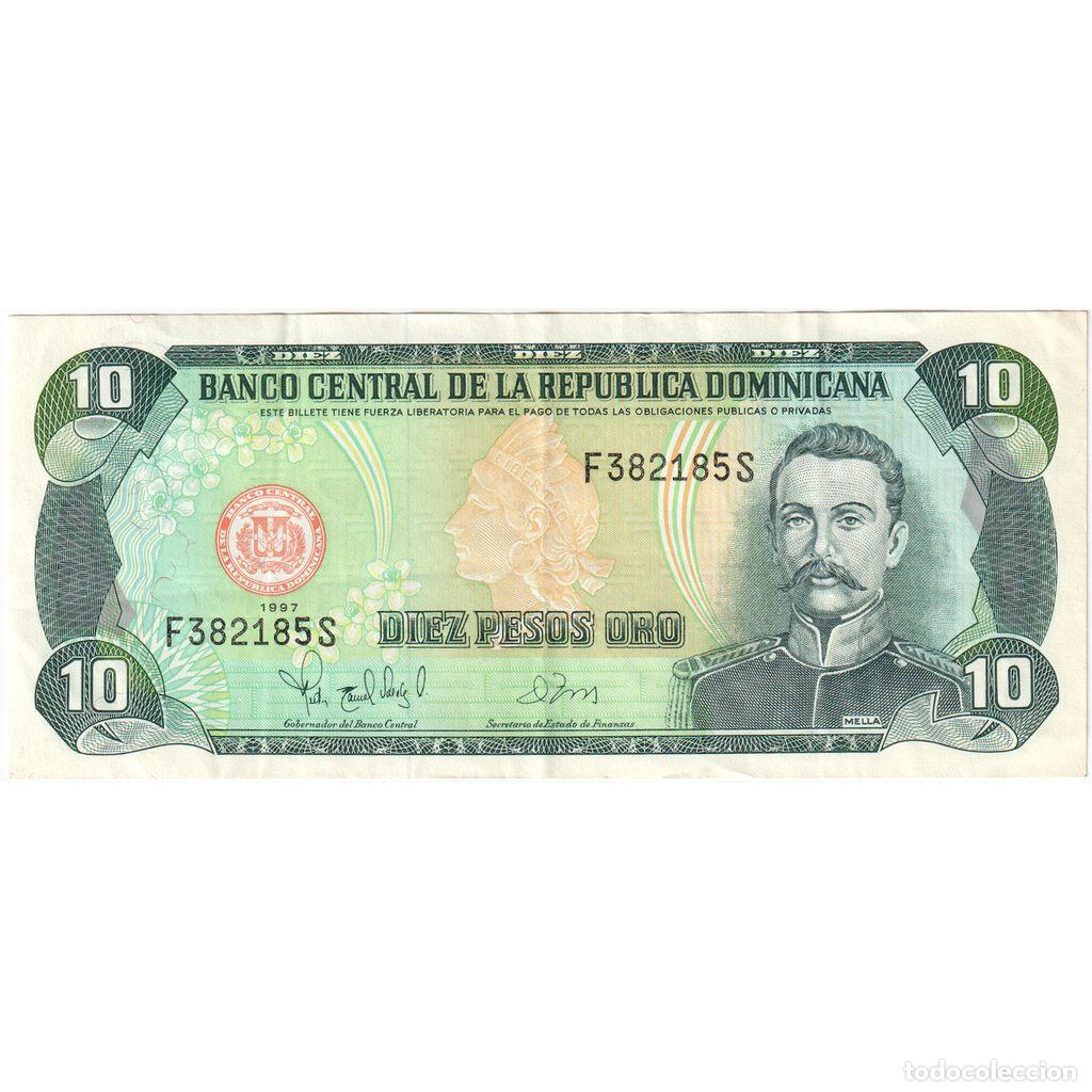 Billetes extranjeros: [#1235083] Rep&uacute;blica Dominicana, 10 Pesos Oro, Undated (1997), MBC+