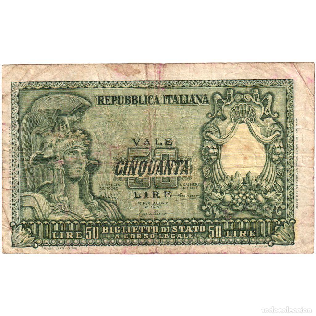 Billetes extranjeros: [#1235114] Italia, 50 Lire, 1951-12-31, BC+