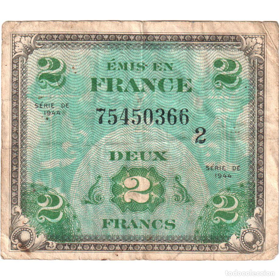 Billetes extranjeros: [#1235116] Francia, 2 Francs, Flag/France, 1944, 75450366, EBC