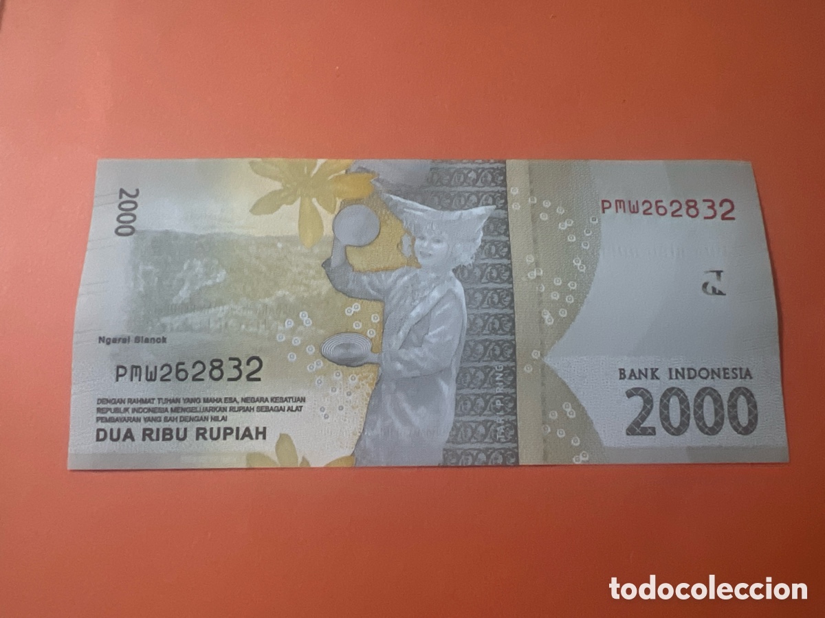 Billetes extranjeros: A110. BILLETE INDONESIA. 2000 rupiah (rupees) - Foto 2