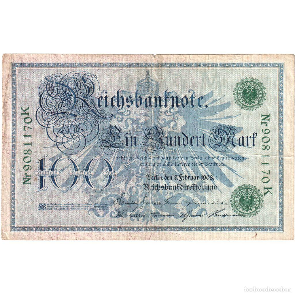 Billetes extranjeros: [#1235121] Alemania, 100 Mark, 1908-02-07, BC+ - Foto 1