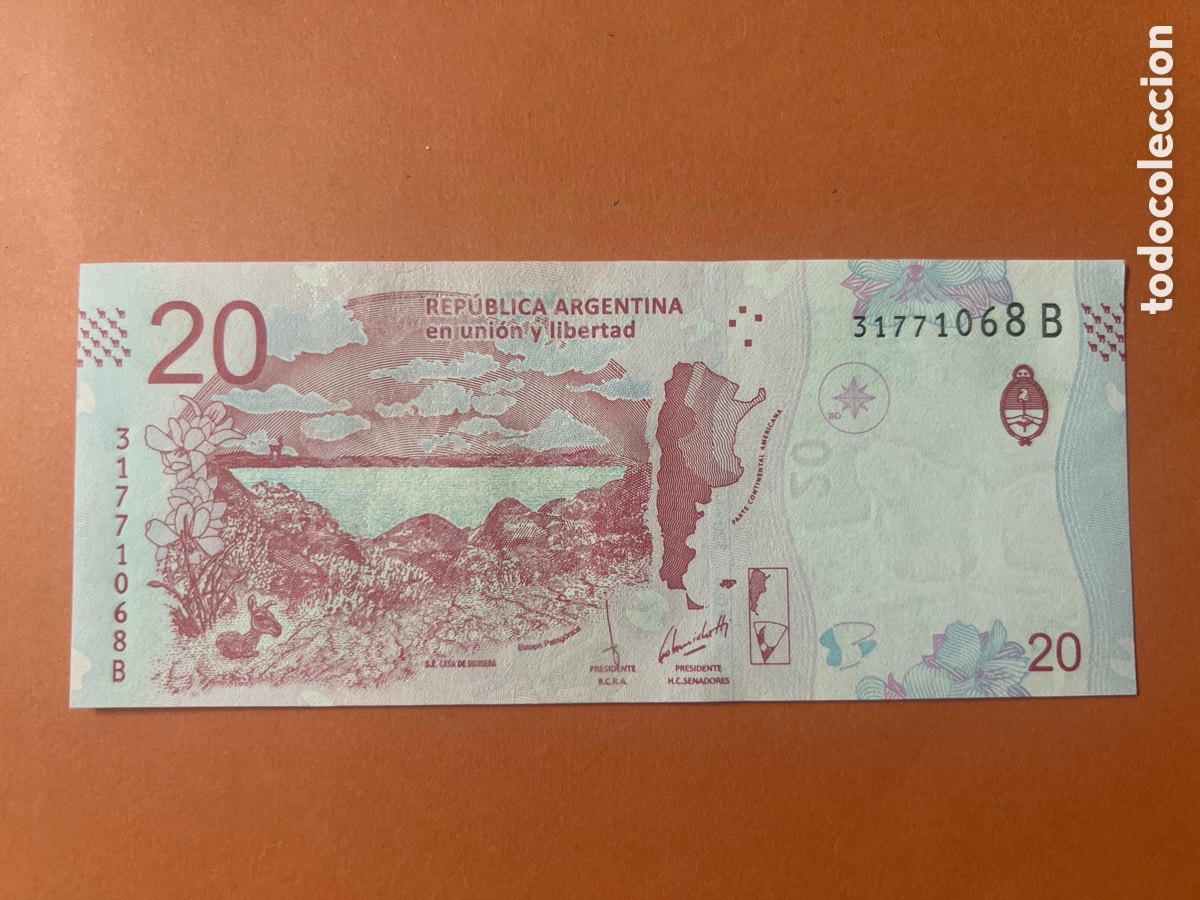 Billetes extranjeros: A119. Billete argentina 20 pesos