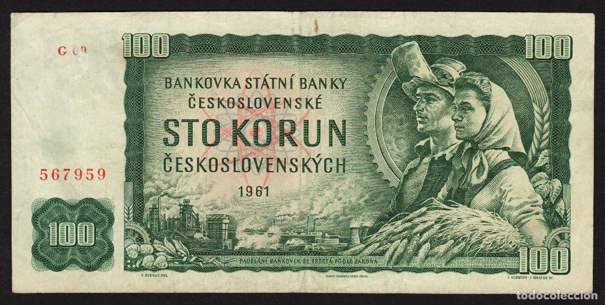 Billetes extranjeros: CHECOSLOVAQUIA. 100 korun 1961. Pick 91. Serie G.