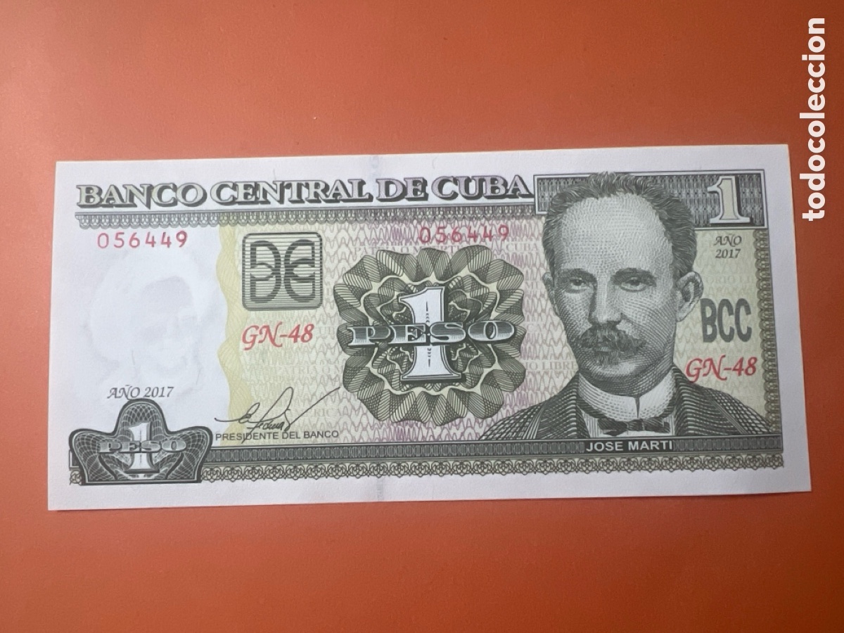 Billetes extranjeros: A125. CUBA. 1 pesos 2017. Pick 128. Jose Marti.