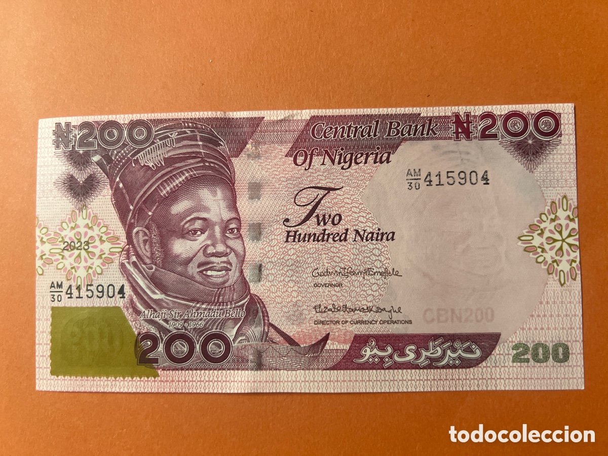Billetes extranjeros: A126. Billete - NIGERIA. 200 naira
