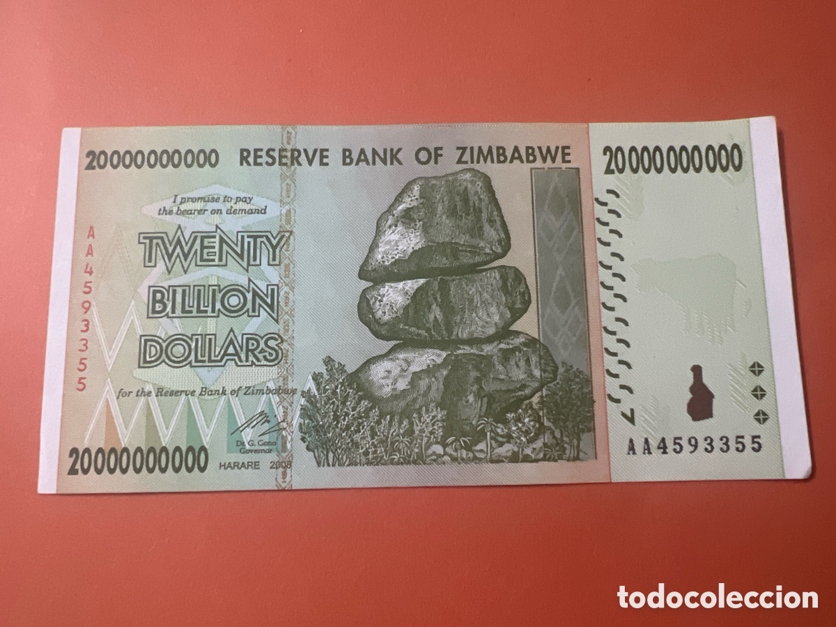 Billetes extranjeros: A129. Zimbabwe 1 Billion Dollars. 2008