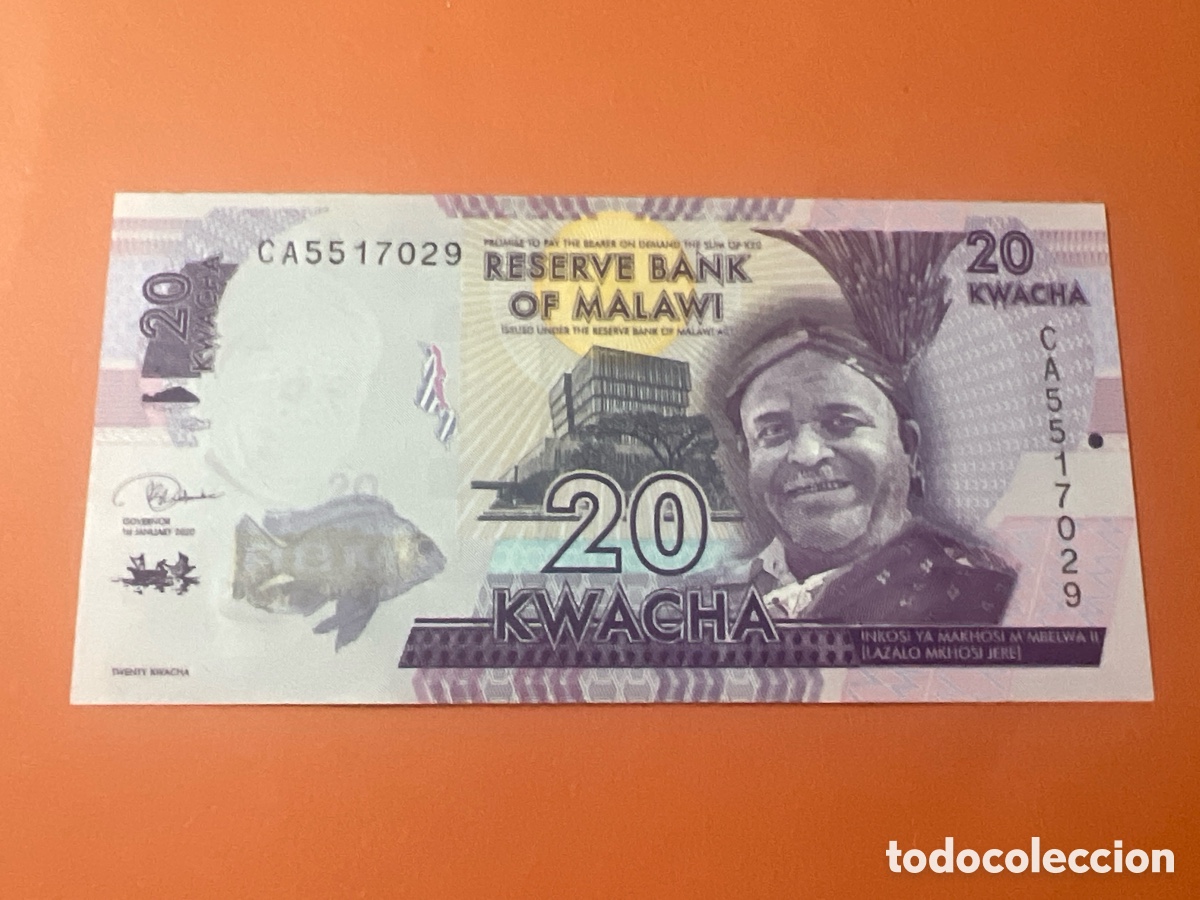 Billetes extranjeros: A131. Malawi 20 Kwacha 2020 - Foto 1