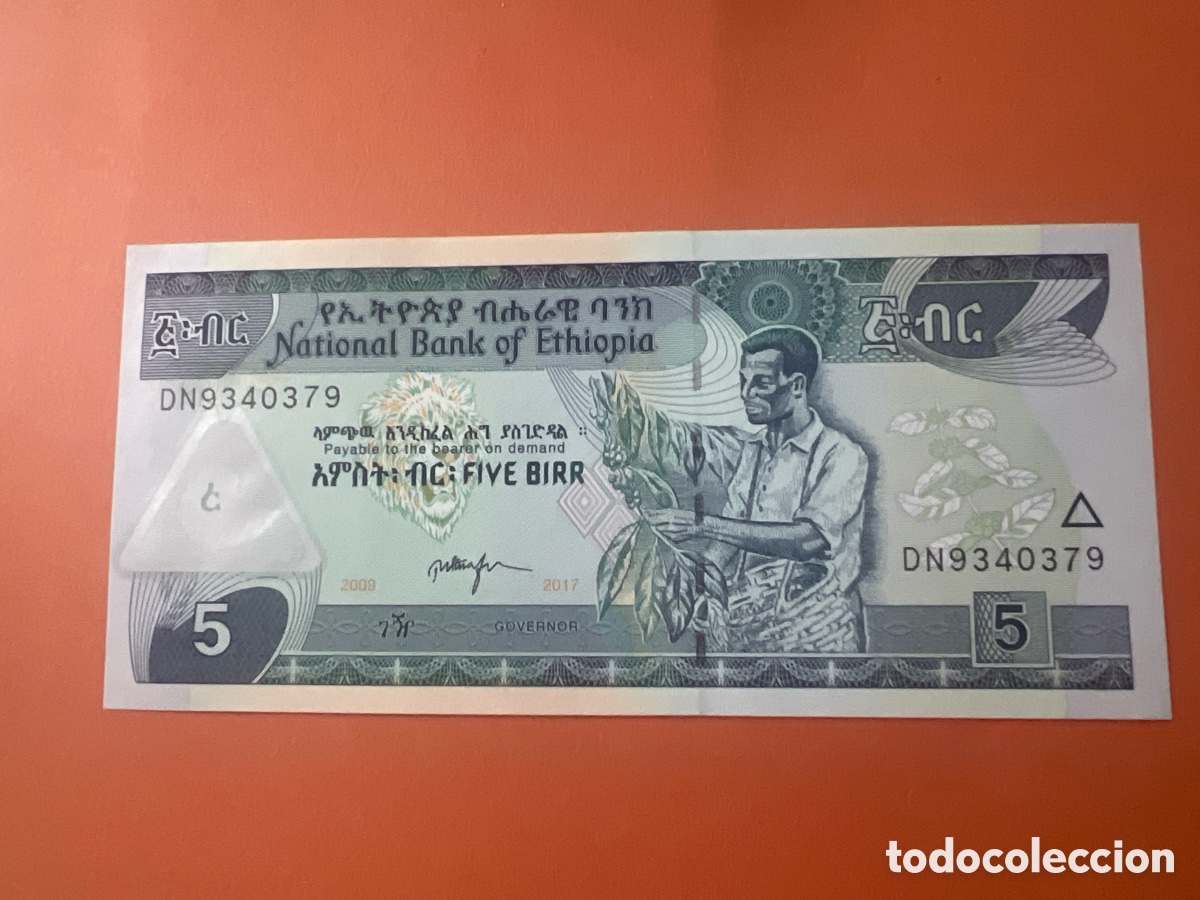 Billetes extranjeros: A137. Etiop&iacute;a 5 Birr 2017
