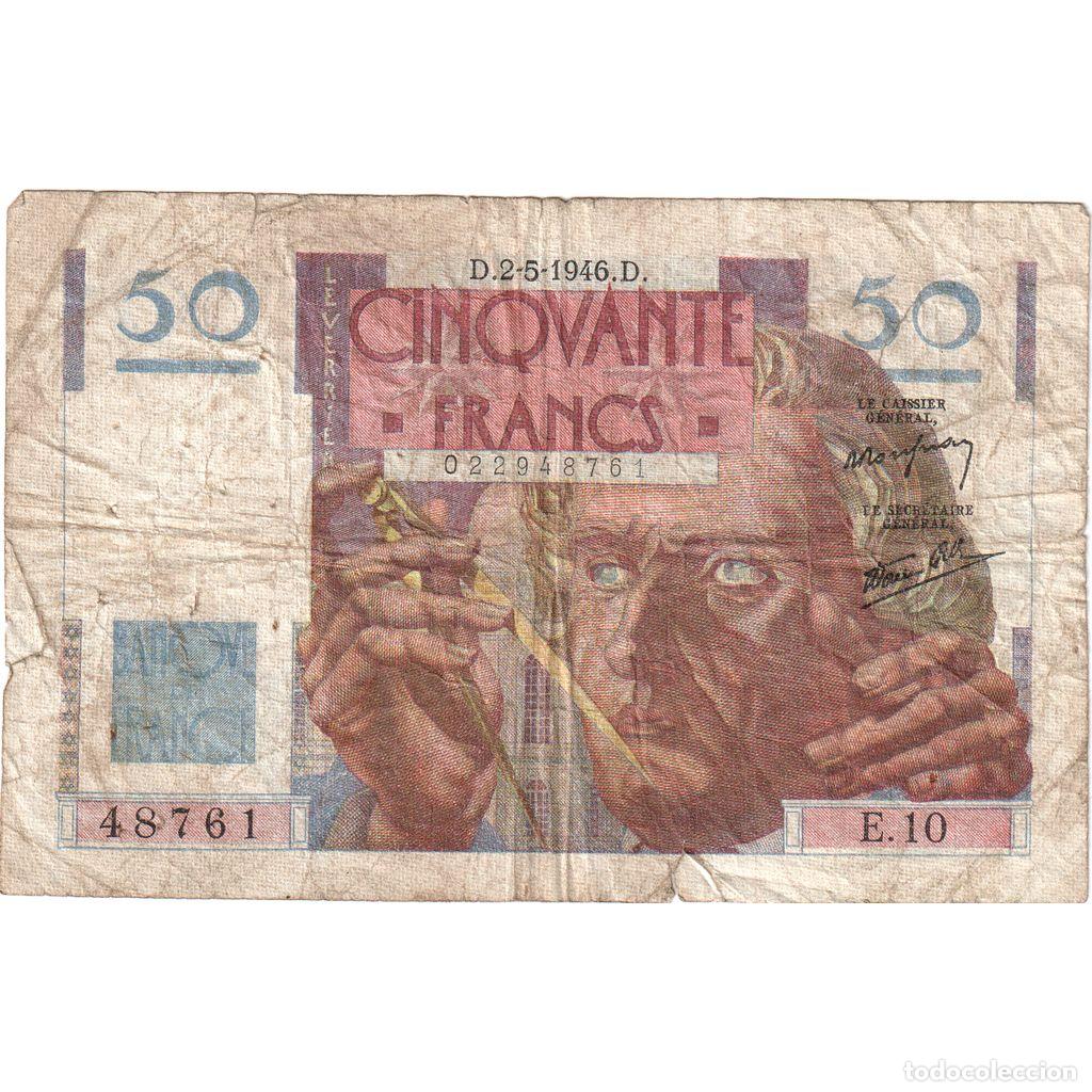 Billetes extranjeros: [#1235141] Francia, 50 Francs, Le Verrier, 1946-05-02, E.10, BC