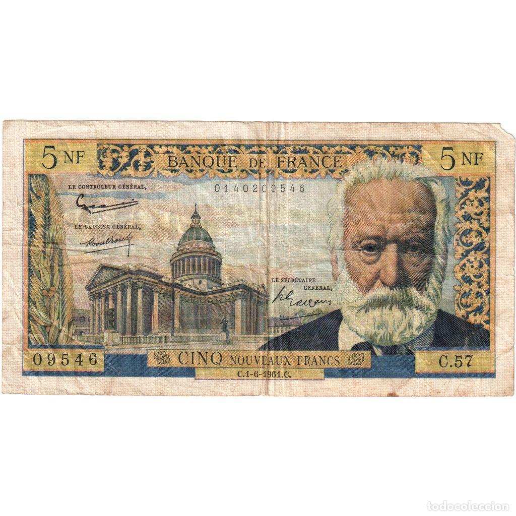 Billetes extranjeros: [#1235131] Francia, 5 Nouveaux Francs, 1961-06-01, C.57, BC+