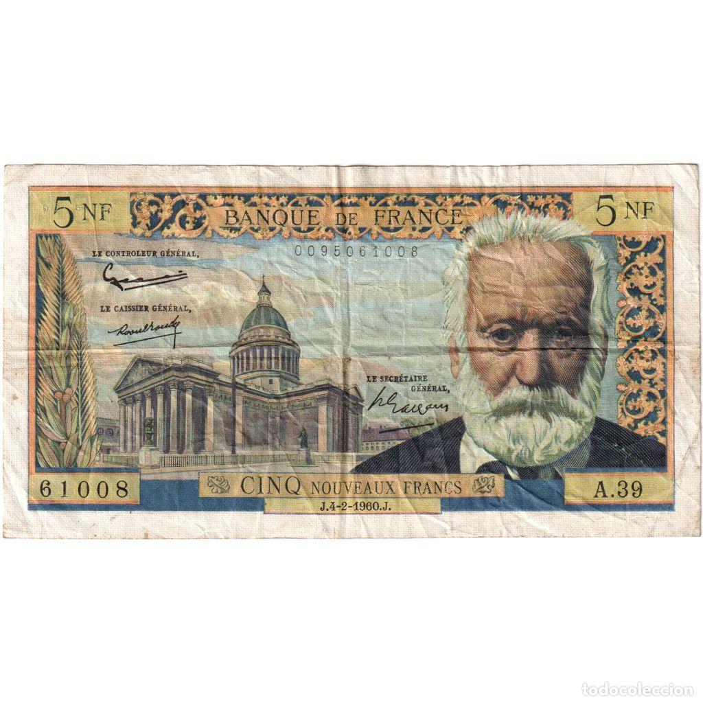 Billetes extranjeros: [#1235132] Francia, 5 Nouveaux Francs, 1960-02-04, A.39, MBC