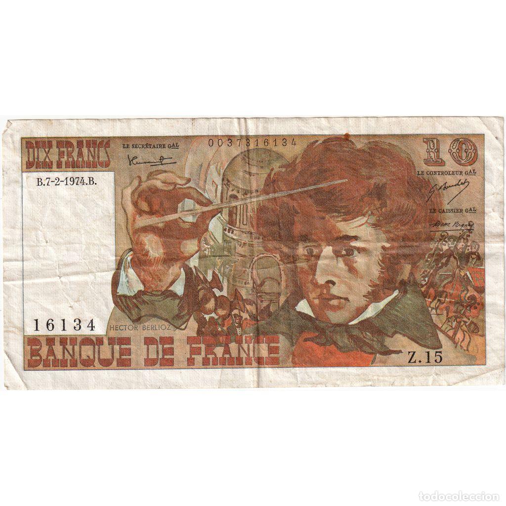 Billetes extranjeros: [#1235155] Francia, 10 Francs, 1974-02-07, Z.15, BC+