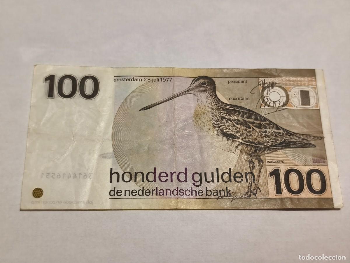 Billetes extranjeros: Holanda 100Gulden 1977 VF.