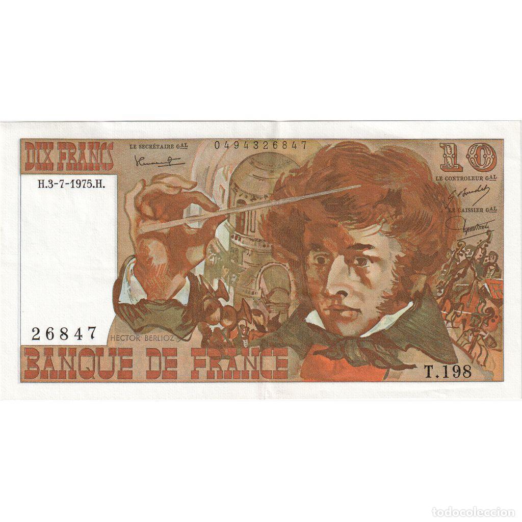 Billetes extranjeros: [#1235157] Francia, 10 Francs, Berlioz, 1975-07-03, T.198, EBC