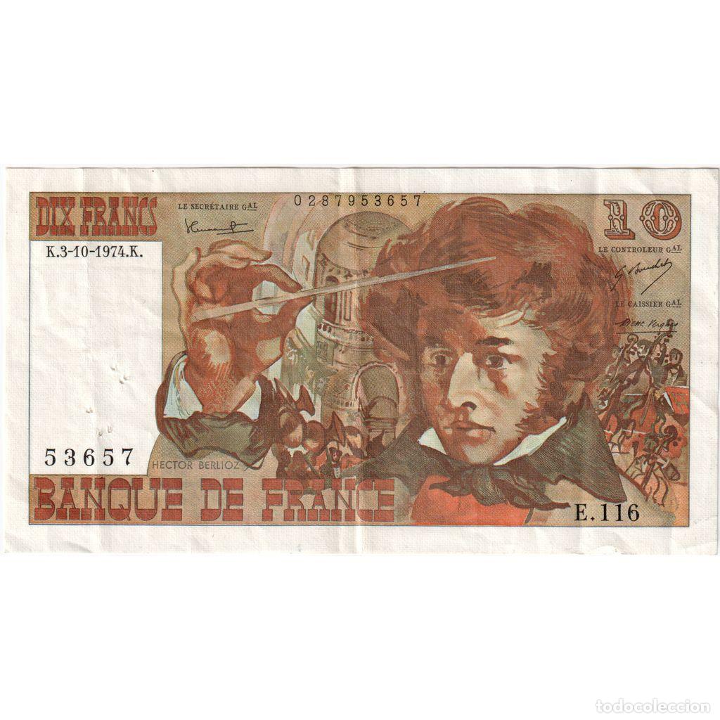 Billetes extranjeros: [#1235156] Francia, 10 Francs, 03.10.1974, E.116, MBC+