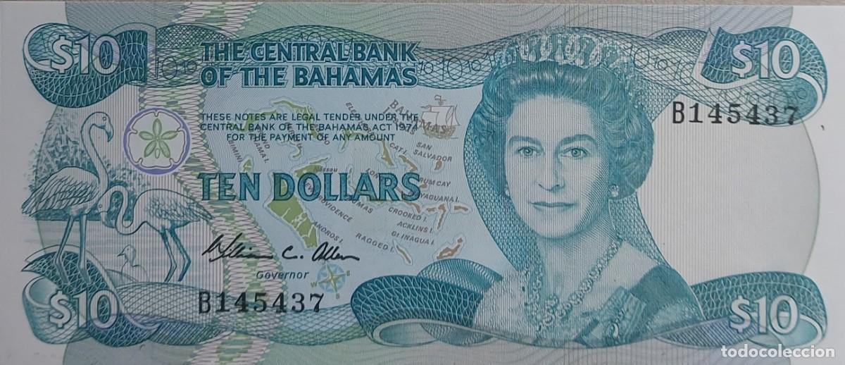 Billetes extranjeros: BILLETE DE 10 DOLLAR ( THE CENTRAL BANK OF THE BAHAMAS ) 1974 UNC/ PLANCHA