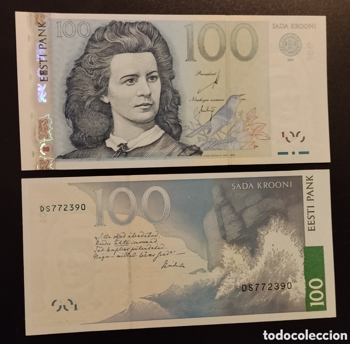 Billetes extranjeros: ESTONIA : 2007.100 Krooni SC.UNC.PK.# 88b