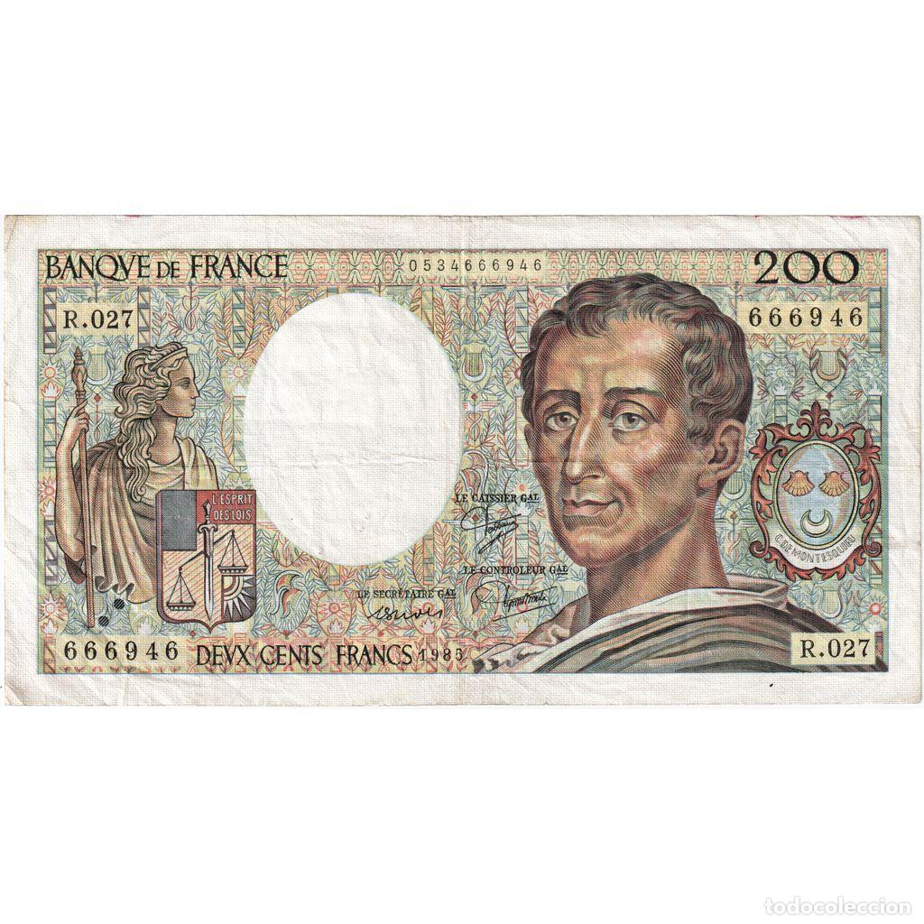Billetes extranjeros: [#1235161] Francia, 200 Francs, Montesquieu, R.027, MBC