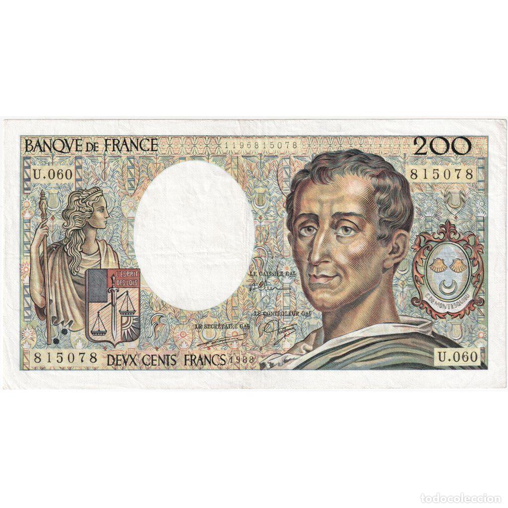Billetes extranjeros: [#1235164] Francia, 200 Francs, Montesquieu, U.060, MBC