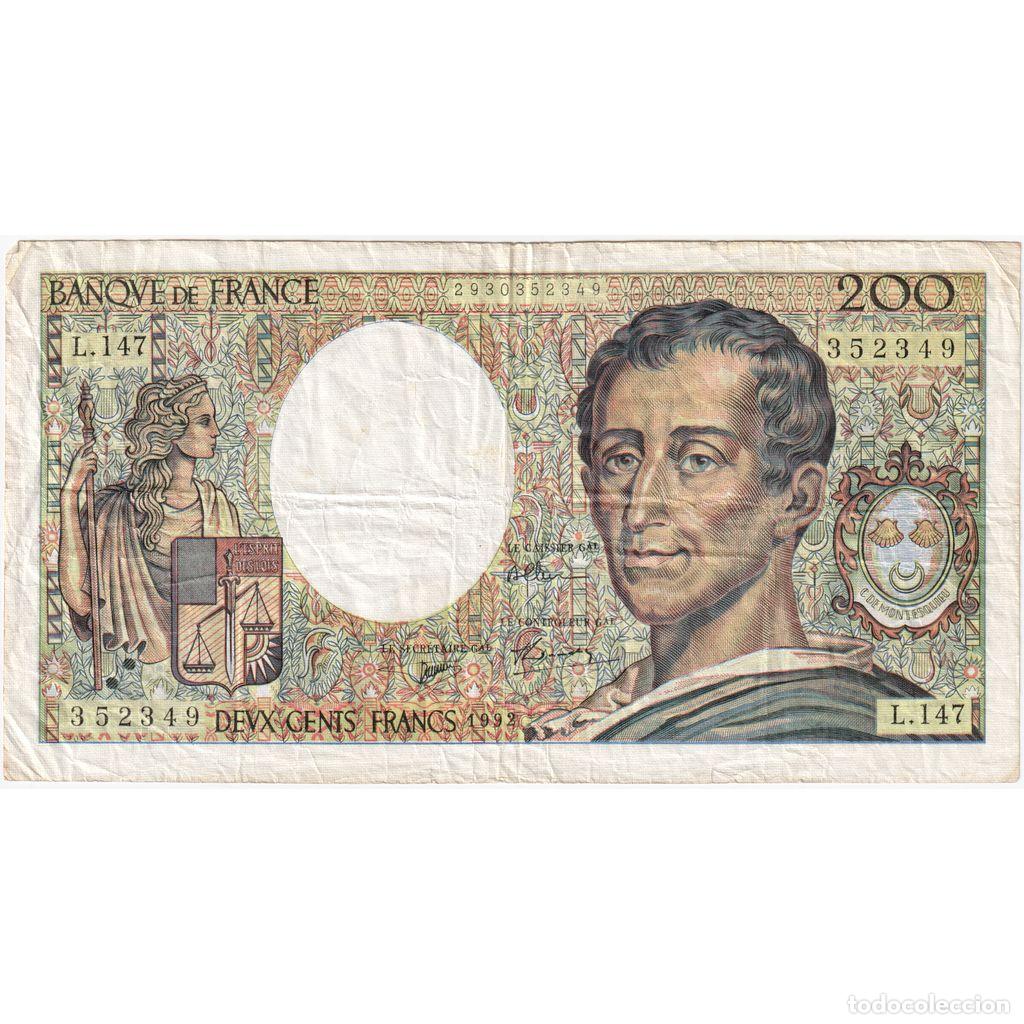 Billetes extranjeros: [#1235166] Francia, 200 Francs, Montesquieu, L.147, MBC+