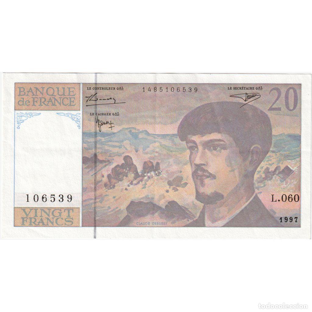 Billetes extranjeros: [#1235172] Francia, 20 Francs, Debussy, Undated (1997), L.060, EBC