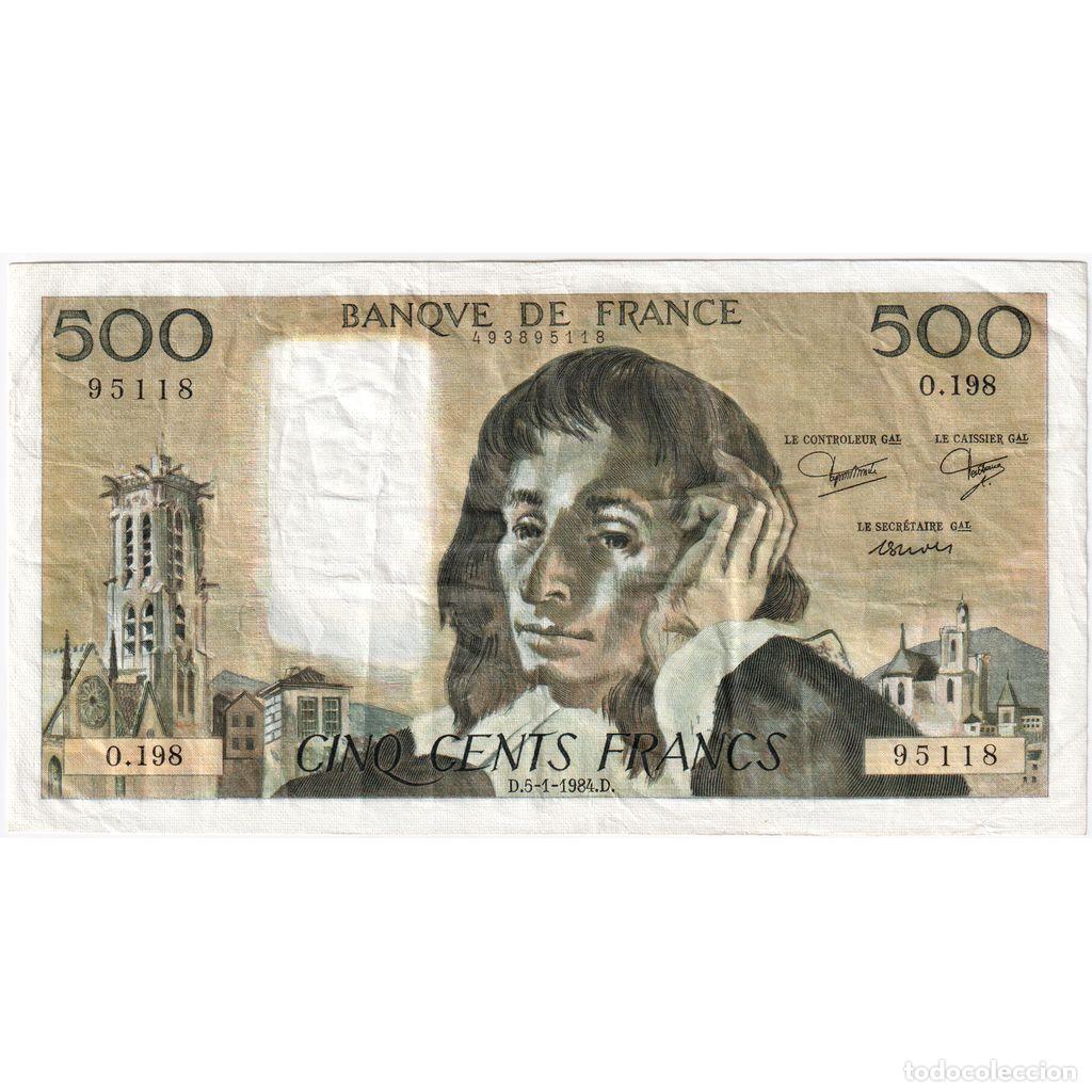 Billetes extranjeros: [#1235228] Francia, 500 Francs, Pascal, 1984-01-05, O.198, BC+