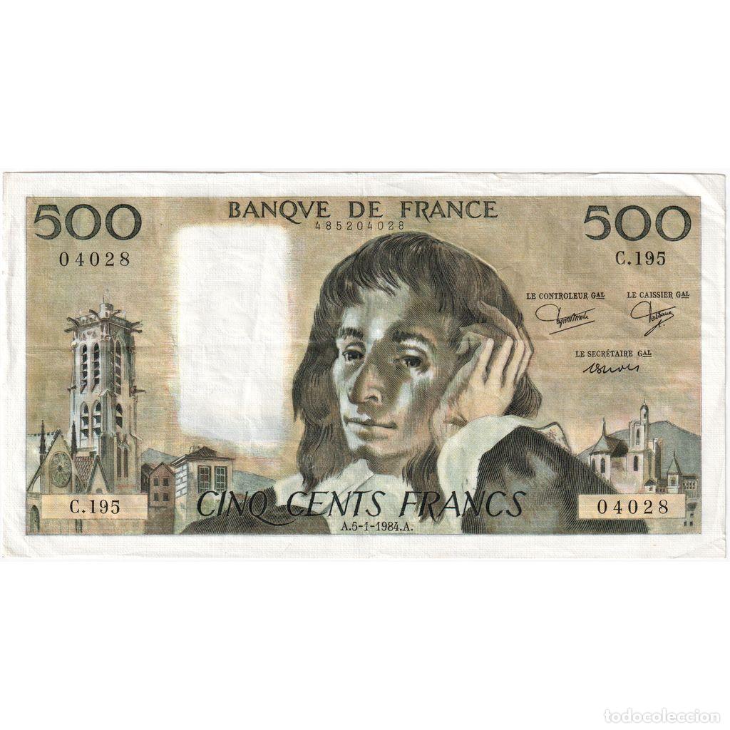 Billetes extranjeros: [#1235226] Francia, 500 Francs, Pascal, 1984-01-05, C.195, MBC+