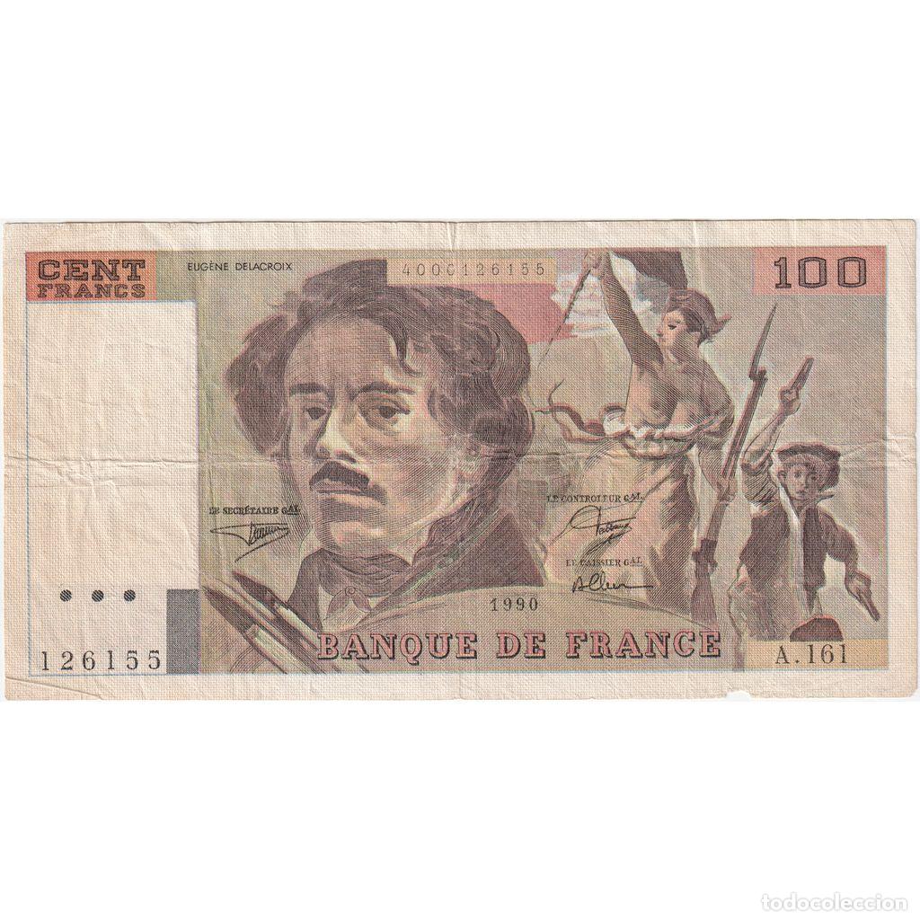 Billetes extranjeros: [#1235250] Francia, 100 Francs, Delacroix, A.161, MBC