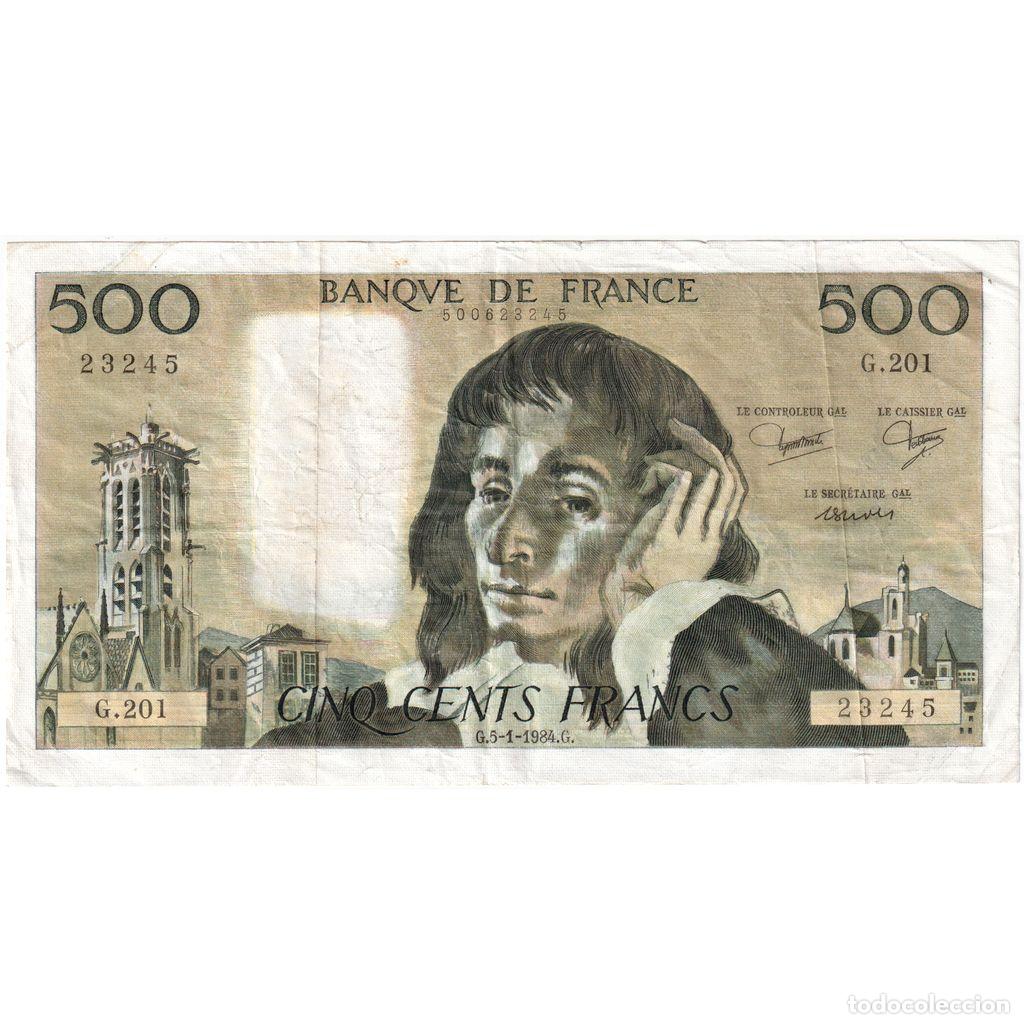 Billetes extranjeros: [#1235227] Francia, 500 Francs, Pascal, 1984-01-05, G.201, MBC