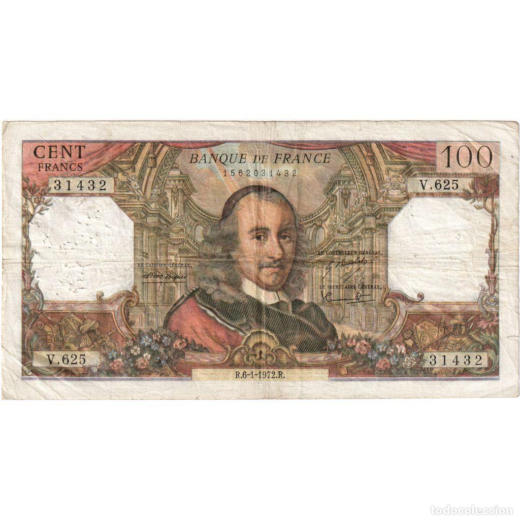 Billetes extranjeros: [#1235231] Francia, 100 Francs, Corneille, 1972-01-06, Y.625, BC
