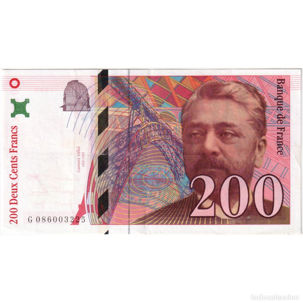 Billetes extranjeros: [#1235241] Francia, 200 Francs, Eiffel, G086003225, EBC