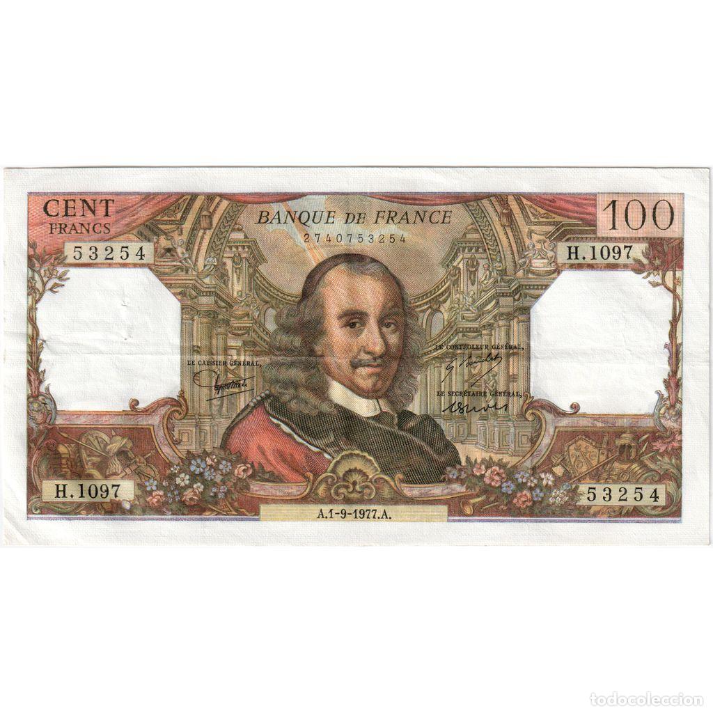 Billetes extranjeros: [#1235238] Francia, 100 Francs, Corneille, 1977-09-01, H.1097, MBC+
