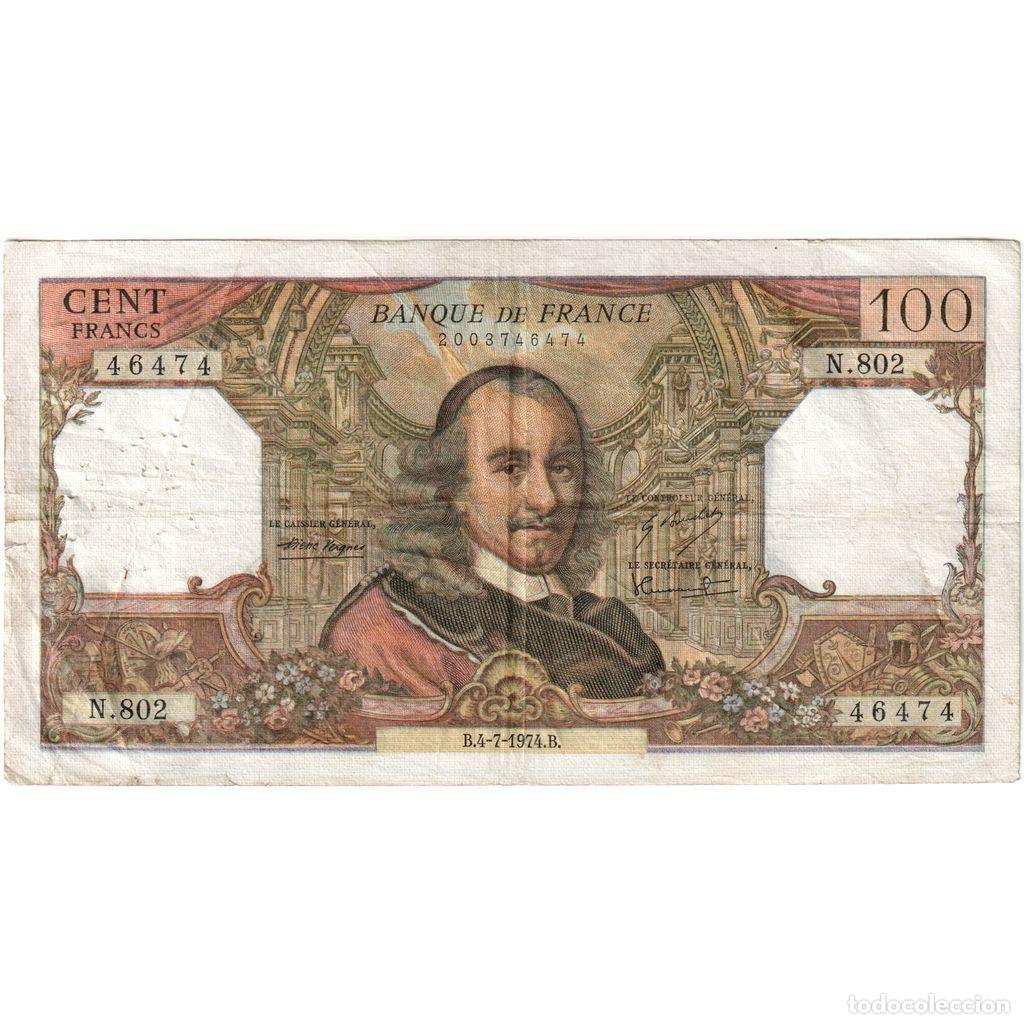 Billetes extranjeros: [#1235232] Francia, 100 Francs, Corneille, 1974-07-04, N.802, BC+
