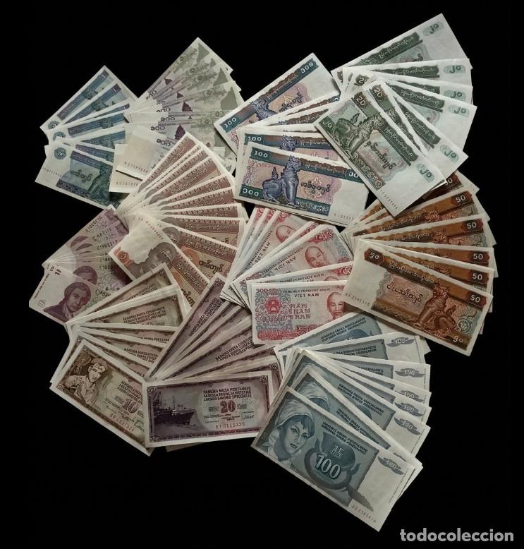Billetes extranjeros: Lote de 110 billetes no espa&ntilde;oles.
