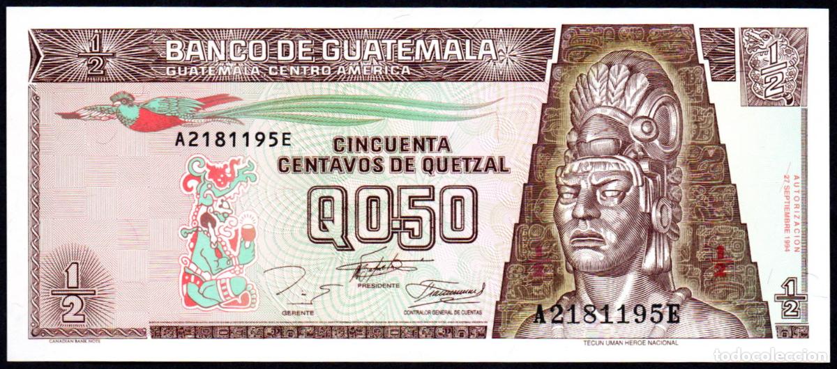 Billetes extranjeros: GUATEMALA - 0,50 QUETZAL - PICK. 72 - S/C