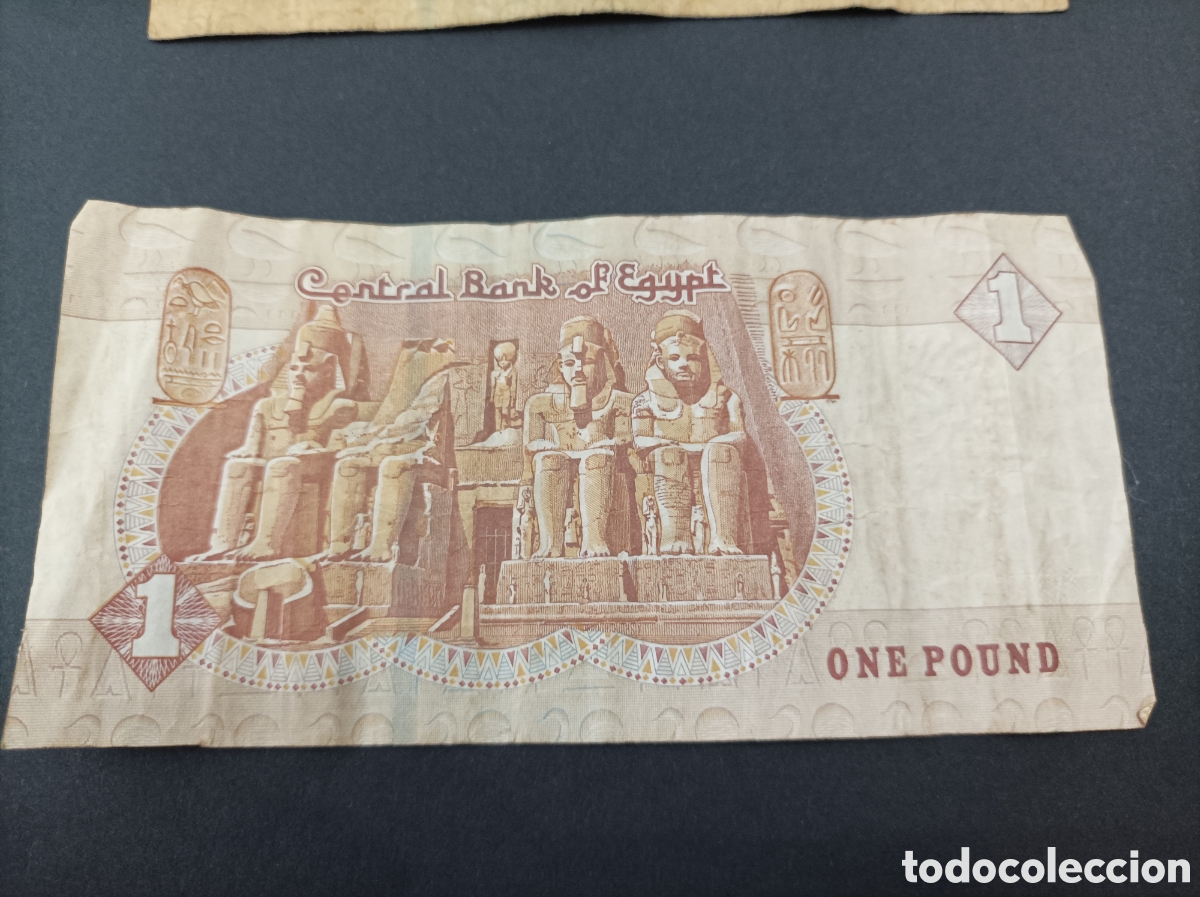 Billetes extranjeros: 1 pound de Egipto...