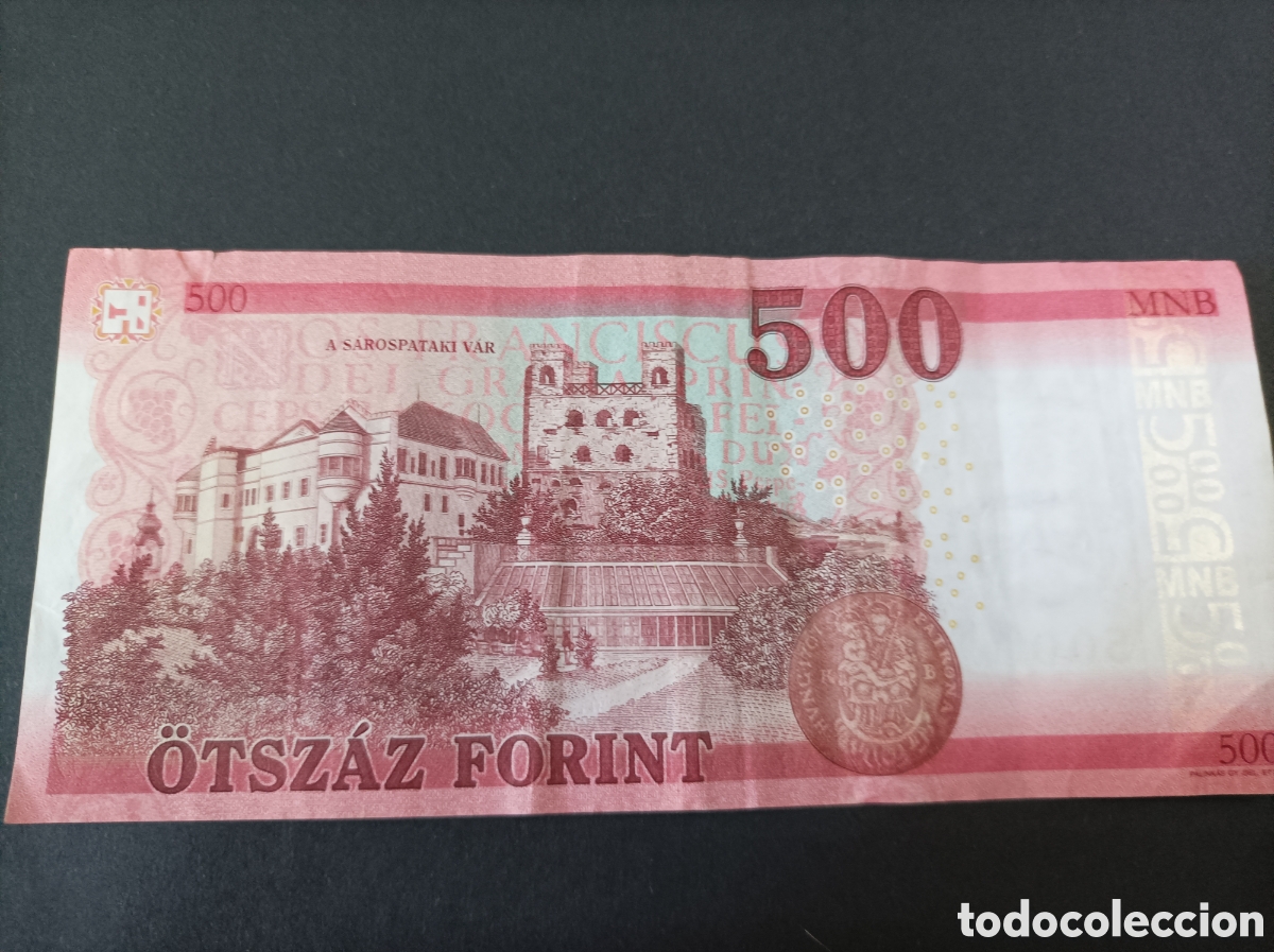 Billetes extranjeros: 500 forint de Hungr&iacute;a de 2018 - Foto 2